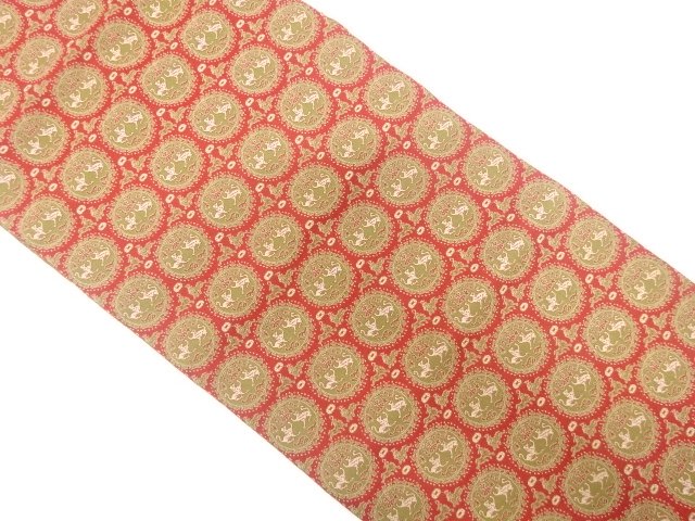 JAPANESE NAGOYA OBI / WOVEN SHOSOIN PATTERN